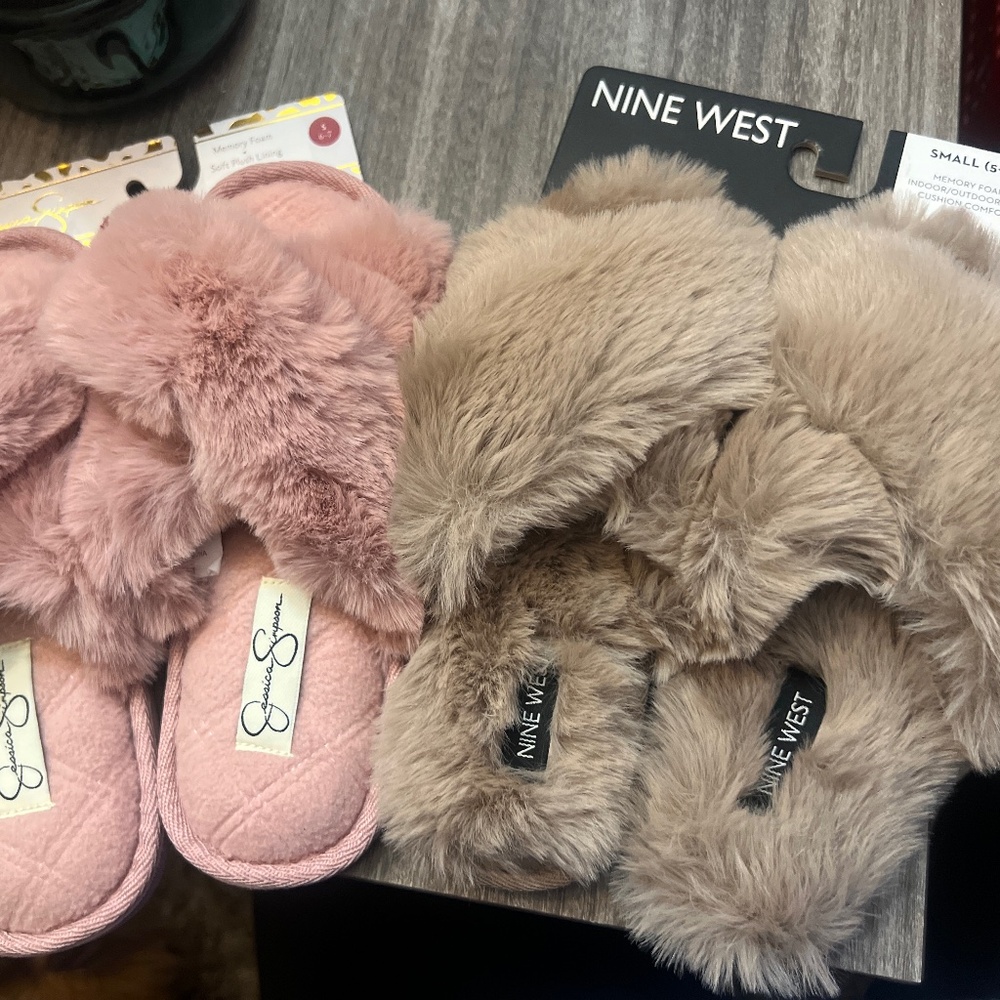 Fluffy slippers
